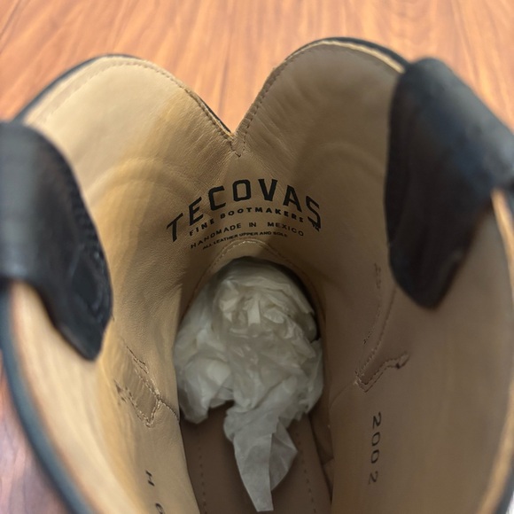 NWT Tecovas The Penny Midnight Black Leather Calf Short Western Boots Womens 7 - Picture 7 of 8